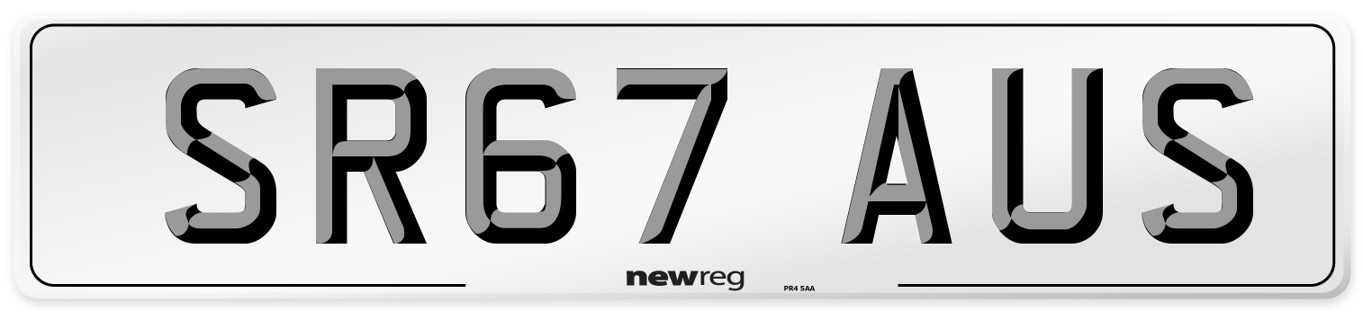 SR67 AUS Number Plate from New Reg